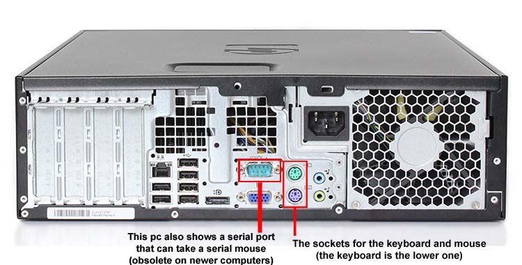 another back panel on a computer